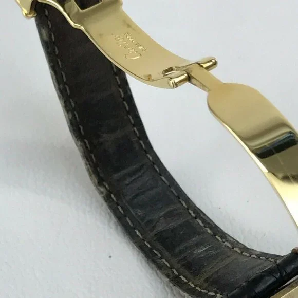 Authentic CARTIER Must tank Vermeille Wristwatch vintage SV925/Leather - Picture 8 of 8